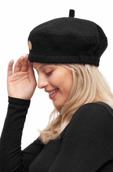 Schwarz Beret / Baskenmütze Schwarz