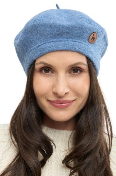 Hellblau Beret / Baskenmütze Hellblau